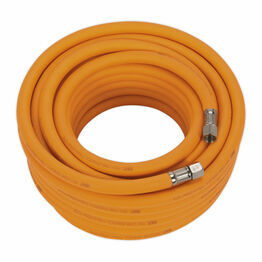Sealey AHHC15 Air Hose 15m x &#8709;8mm Hybrid High Visibility with 1/4"BSP Unions