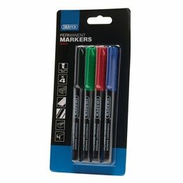 Draper 20943 Marker Pens, Multicoloured (Pack of 4)