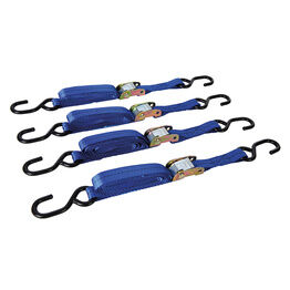 Silverline Cam Buckle Tie Down Strap S-Hook 2m x 25mm 4pk 2m x 25mm Rated 250kg Capacity 500kg
