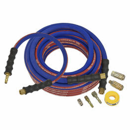 Sealey AHK02 Air Hose Kit Heavy-Duty 15m x &#8709;10mm with Connectors