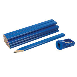 Silverline Carpenters Pencils & Sharpener Set 13pce 175mm