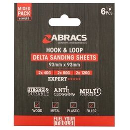 Abracs ABHLT9393MIX Hook & Loop Delta Sanding Sheet