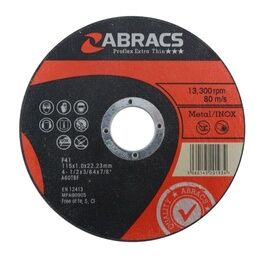 Abracs PFET11510FI1000 Cutting Disc 115mmx1.0mm