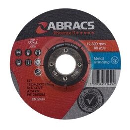Abracs PH12560DM Dpc Metal Grinding Disc 125x6x22