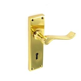 Securit S2840 Scroll Brass Lock Handles (Pair)