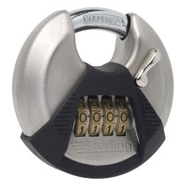 Sterling 23 C 70 SB High Security 4-Dial Combination Lock, Closed Shackle Disc Padlock