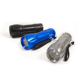 Active A50480 9 LED Metal Torch With 3 AAA Batteries