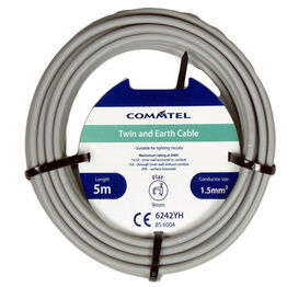 Commtel FLPP003STV Twin and Earth Cable 5m 1.5mm