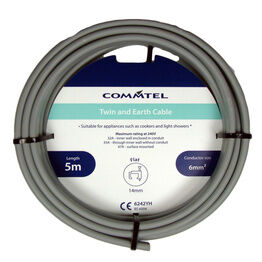 Commtel FLPP009STV Twin and Earth Cable 5m 6mm