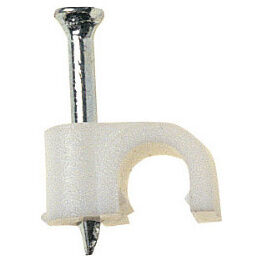 Dencon F43C Cable Clip, Round, 3.5mm White