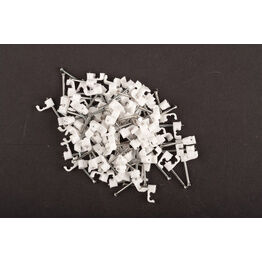 Dencon F47 5mm White Flat Cable Clips