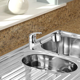 SP SPT215 Neptune Pull Out Mono Mixer Sink Tap