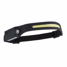 Draper 28236 COB LED Rechargeable 2-in-1 Head Torch with Wave Sensor, 3W, USB-C Cable Supplied