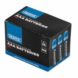 Draper 03969 Draper Powerup Ultra Alkaline Aaa Batteries (Pack Of 24)