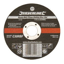 Silverline Heavy Duty Stone Cutting Disc Flat 115 x 3 x 22.23mm