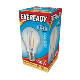 Eveready S15484 LED Filament GLS E27 470LM ES