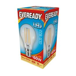 Eveready S15485 LED Filament GLS B22 806LM BC