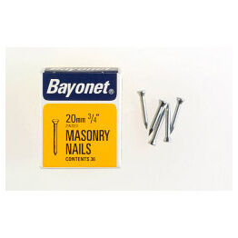 Bayonet Masonry Nails - Zinc Plated (Box Pack)