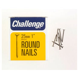 Challenge Round Wire Nails - Bright Steel (Box Pack)