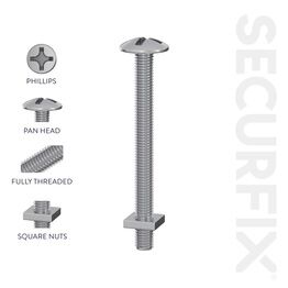 Securfix Roofing Bolts With Nuts