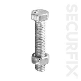 Securfix Trade Pack T10901 Hex Bolt Zinc Plated M5X25mm