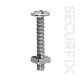 Securfix Trade Pack T10954 Roof Bolt Zinc Plated M6X20mm