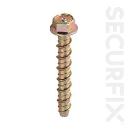 Securfix Trade Pack T11012 Concrete Bolt Zinc Plated M6X50mm