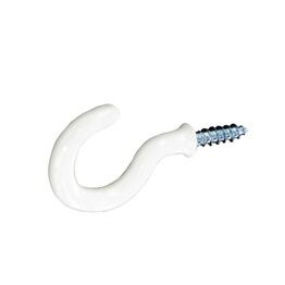 Securit Cup Hooks Plastic Covered White (5)