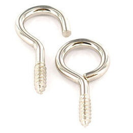 Securit S6420 Curtain Wire Hooks & Eyes Nickel Plated