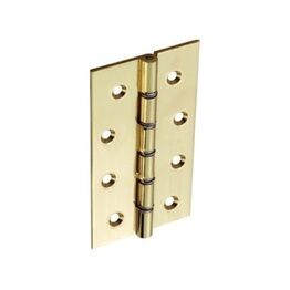 Securit S4108 Polished D.S.W. Brass Hinges (1 1/2 Pair)