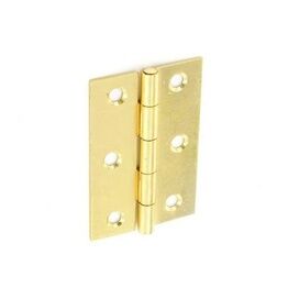 Securit S4307 Steel Butt Hinges Brass Plated (1 1/2 Pair)