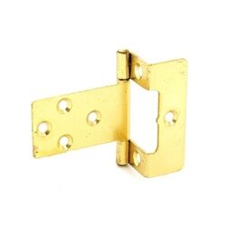 Securit S4409 Flush Hinges 5/8" Cranked Brass Plated (Pair)