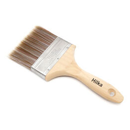 Hilka 4" Wooden Synthetic Bristle Paint Brushes