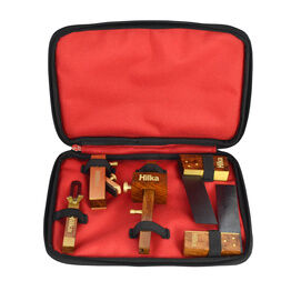 Hilka 5 pce Miniature Woodworking Tool Set in bag