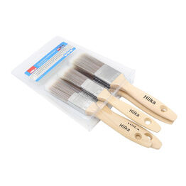 Hilka 5 pce Wooden Synthetic Bristle Paint Brushes