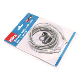 Hilka Security Cable with Lock 3m x 4mm