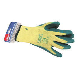 Hilka Small 8" Green Latex Coated Work Gloves