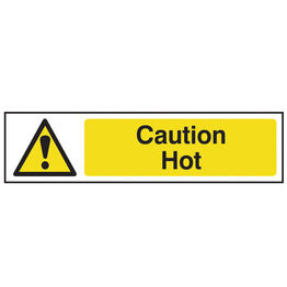 Scan Caution Hot - PVC Sign 200 x 50mm