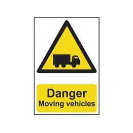 Scan Danger Moving Vehicles - PVC Sign 400 x 600mm