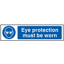 Scan Eye Protection Must Be Worn - PVC Sign 200 x 50mm