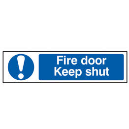 Scan Fire Door Keep Shut - PVC Sign 200 x 50mm