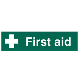 Scan First Aid - PVC Sign 200 x 50mm