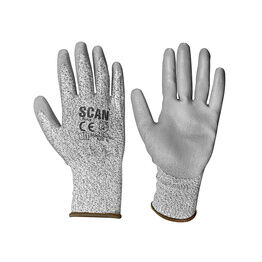 Scan Grey PU Coated Cut 3 Gloves