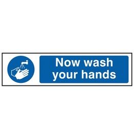Scan Now Wash Your Hands - PVC Sign 200 x 50mm