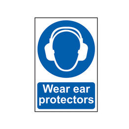 Scan Wear Ear Protectors - PVC Sign 200 x 300mm