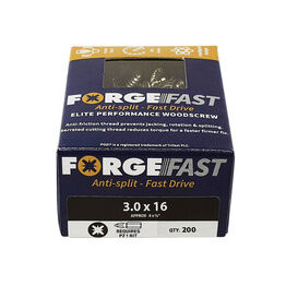 ForgeFix ForgeFast Pozi Compatible Wood Screws, Box