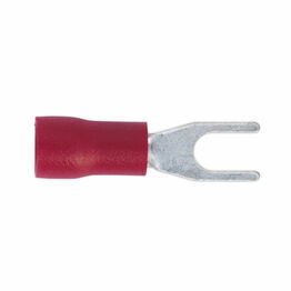 Sealey RT13 Easy-Entry Fork Terminal &#8709;3.7mm (4BA) Red Pack of 100
