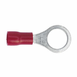 Sealey RT27 Easy-Entry Ring Terminal &#8709;8.4mm (5/16") Red Pack of 100