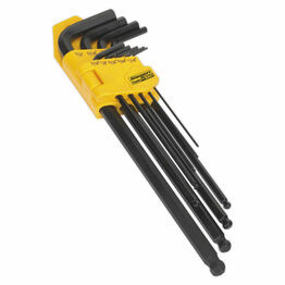 Sealey S01099 Ball-End Hex Key Set 9pc Extra-Long Imperial