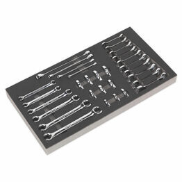 Sealey S01125 Tool Tray with Specialised Spanner Set 30pc - Metric